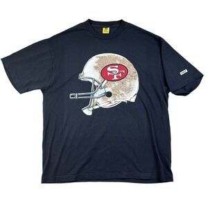 GOLF NFL San Francisco 49ers Football Helmet Graphic T-Shirt Black L Cotton